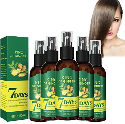 MQSHUHENMY Shouga Kingu Haarwachstumsöl, 7-Tage-Ingwer-Keimöl, Japanisches Haarwachstumsspray (5 Stück)