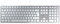 CHERRY KC 6000C FOR MAC, Wired Mac Keyboard (USB-C Connection), UK Layout (QWERTY), Whisper-Quiet Keys, Compact & Flat Design, Silver/White
