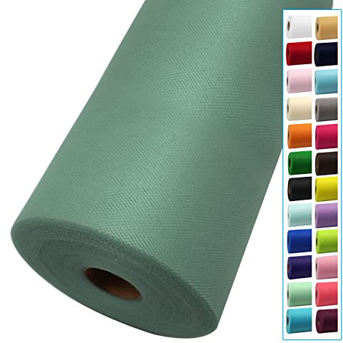 Salbeigrüne Tüllstoffrollen, 137 cm x 40 m, Tüllbolzenspule für Hochzeitsdekorationen, DIY, Tutu, Babyparty, Tischrock, Deckendekoration, Geburtstagsparty, Bastelbedarf