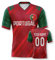 Portugal Personalisiertes Weltmeisterschaft Fussball Trikot mit Ihrem Namen und Nummer für Herren Damen Kinder Casual Sport Fan T-Shirt Trikot Geschenk Rot