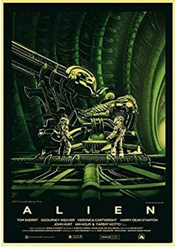 Poster Alien-Poster, Vintage-Filmposter, Wandkunst, Bilder, Leinwand, Malerei, Poster Und Drucke, Heimdekoration 50X70Cm Kein Rahmen