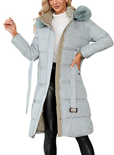 Prime Sales and Deals Today Clearance Belted Faux Fur Coats Ladies Jacket with Fur Hood Plus Size White Winter Coats Womens Black Jackets Funnel Neck Coat Women Tweed Coats Women UK