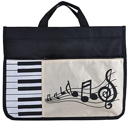 Musiktasche Music Bag Musiktasche, Einkaufstasche Aus Dicker Baumwolle, Handtasche Mit Musikmotiv, Notenschlüssel, Noten-Muster