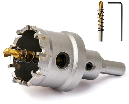 Josaton 38mm TCT Carbide Hole Saw Heavy Duty Hole Cutter Drill Bit for Stainless Steel, Metal, Alloy, Copper