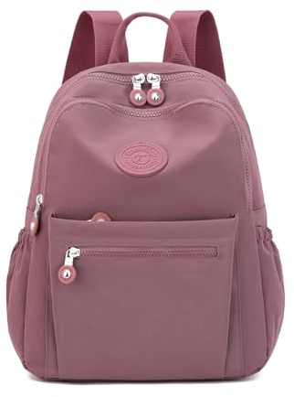 Tanweibago Mini Nylon Women Backpacks,11L Small Ladies backpacks Casual Lightweight Women Shopping Travel Daypack (Carmine)
