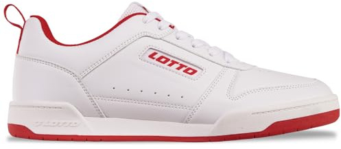 Lotto Unisex Sneaker, White/RED, 41 EU