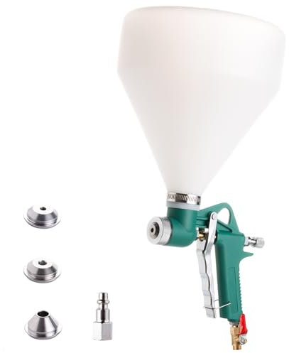 DOTOOL Lufttextur-Sprühpistole, Trockenbau-Textursprüher mit 3 Düsen: 4,0 mm/6,0 mm/8,0 mm, für Stuckschlamm oder Popcorn an Wänden und Decken, Knockdown