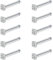 Briana Williams 316L Chirurgenstahl Nasenstecker Spirale 20G mit Steine Nase Stud gerader Stab Nasenpiercing Ohr Ringe Piercing Schmuck