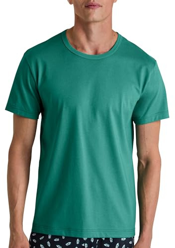 CALIDA RMX Sleep T-Shirt Herren, Bio Baumwolle, sportlicher Schnitt, amtungsaktiv, pflegeleicht