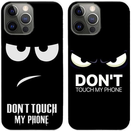 Schutzhülle für iPhone 12 Pro Max / 12promax I Don't Touch My Phone bedruckt, TPU-Gel-Silikon, 2 Stück