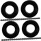 VICASKY 400-Teiliges Set Drum-Kit-Zubehör Saxophon stumm alt Altsaxophon stumm drum pad drumpad kunststoff unterlegscheiben waschmaschinen roller Trommel rutschfeste Pads Becken-Pad