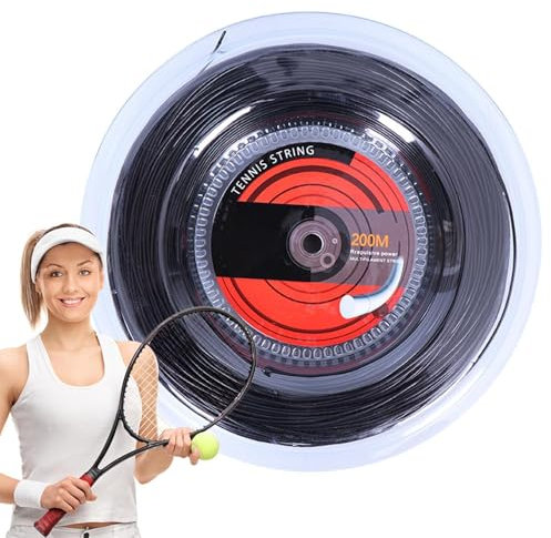 Cuerda de tenis de nailon, cuerda de raqueta de tenis de 656 pies, cuerda de 16 g / 1,35 mm para los entusiastas del tenis, mejora la experiencia de golpeo, accesorios deportivos