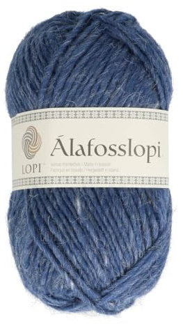 Alafoss Lopi Islandwolle 0010 denim, Wolle für Islandpullover, Norwegermuster Strickgarn, Häkelwolle, 100g 100m, Nadelstärke 5,5-6,5mm, 100% Wolle