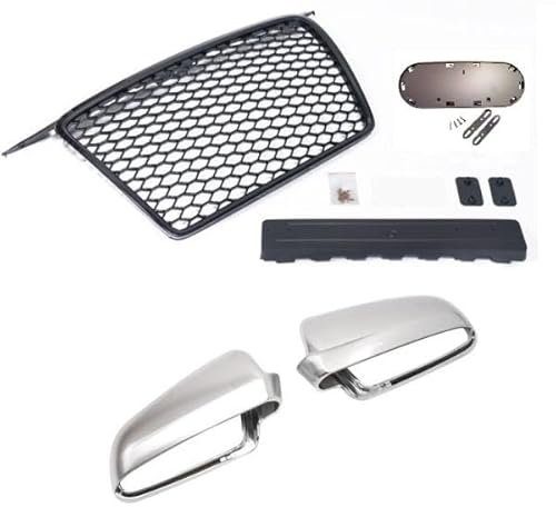 Kühlergrill Frontgrill Wabengrill Sport kompatibel mit A3 8P 05-08 Emblem u. Kennzeichenhalter, Spiegelkappen NICHT passend für S-Line und S3.