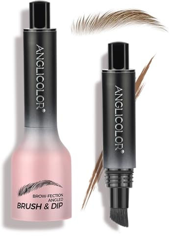 Augenbrauenpinsel, Wasserfest Augenbrauenstift Härchenzeichnung, Wischfest Langanhaltend Abgewinkelter Augenbrauen Bürste, 3D Microblading Eyebrow Pencil Erzeugt Natürliche Augenbrauen (Taupe)