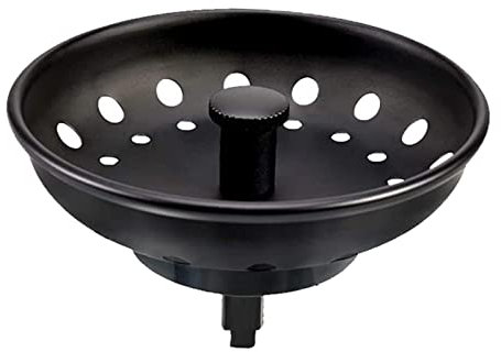 Tappo per lavello da cucina, filtro per scarico standard da 3-1/2, nero, 50 x 80 mm