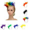 Papagei Kopfschmuck,Feder Haarreif Damen Bunt Karneval Federschmuck - Regenbogen Feder Haarschmuck Haarband Kopfschmuck Feder Kopfbedeckung Accessoires Party Karneval Cosplay Kostüm