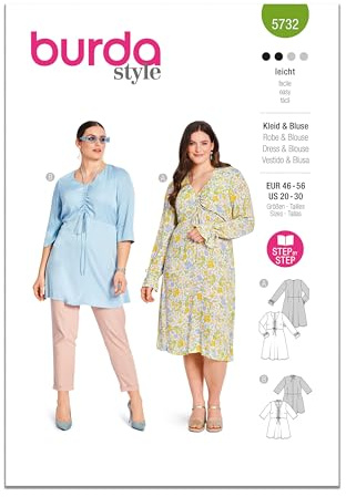 Burda Style Sewing Pattern B5732 Misses' Dress & Blouse