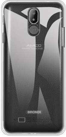 Custodia protettiva per Brondi Amico Vero 4G - Chiaro | 5.7 Slim custodia antiurto con paraurti posteriore, guscio flessibile in TPU antigraffio e impugnatura ergonomica