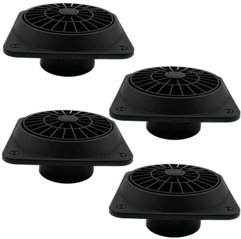 EGEWYVYBC 1/2/4/6X 60mm/2.36 Caldo Diesel Riscaldatore Condizionatore Condotto Condotto di Sfiato Aria Uscita for Ventola Nero compatibile for Webasto Auto Camion Camper VAN Componenti per riscaldato