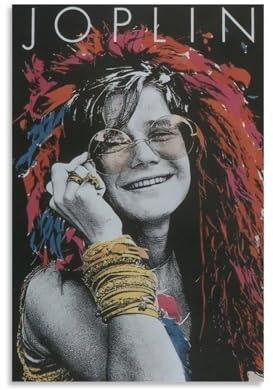 WJYCHEND Janis Joplin Sänger-Albumcover, Musikserie, Leinwandposter, Wandkunst, dekoratives Gemälde, Schlafzimmer, Malerei, Poster, 30 x 45 cm, ungerahmter Stil