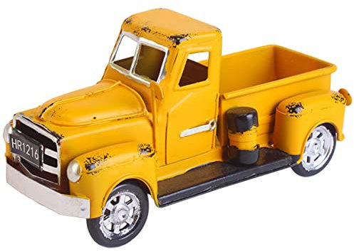 TOPPERFUN Vintage LKW Automodell Mit Mini Weihnachtsbaum Weihnachtsdeko Für Zimmer Küche Schlafzimmer Wohnzimmer Tischdekoration Bauernhaus Weihnachtsdekor