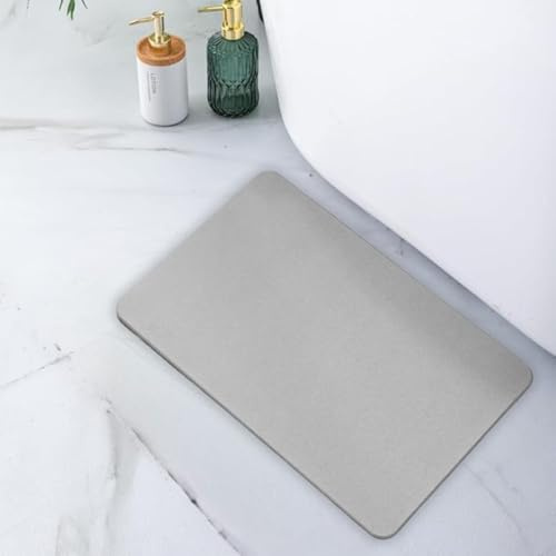 Pure 4Home Kieselgur Badematte Stein 45 x 35 cm – Diatomit Badematte Schnelltrocknend, rutschfest – Stone Bath Mat Quick Dry, Diatomite Bath Mat – Steinmatte Badezimmer, Saugstark, Antibakteriell