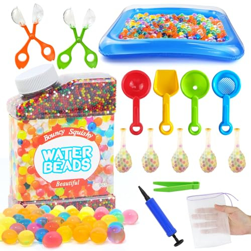 Qcdou wasserperlen für pflanzen, Wasserperlen 50000 Stücke, Ungifti, farbenfroh, Water Beads Gelperlen Für Pflanzen, Vase Füllstoff, Dekorieren Hause Partei Veranstaltung und Deko