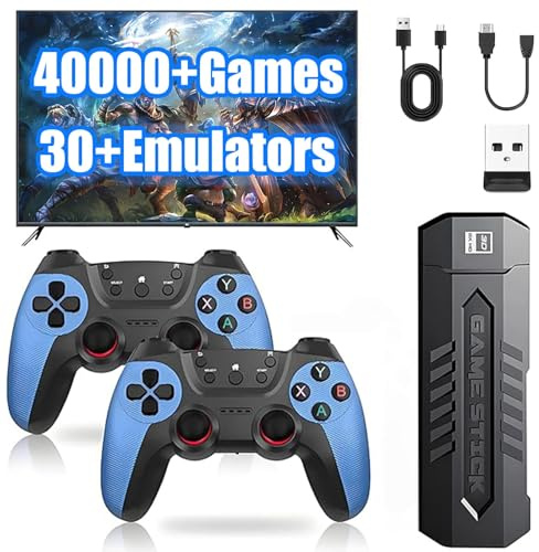 Retro Game Stick, 50 emulatori, oltre 40.000 giochi retrò integrati, plug and play console di gioco retrò(X2(64g))