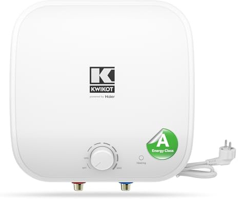 Kwikot EffiCube-15 ABOVE SINK Termo Eléctrico 15L 1500KWH Calentador de Agua Eléctrico Sobre el Fregadero con Depósito de Agua Termo Electrico 15 Litros Compacto [ErP A]