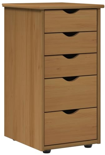vidaXL Schrank Honigbraun 34 x 39 x 61,5 cm Massivholz Kiefer, Großer Stauraum-Schrank, rechteckiges Design, aus Kiefernholz, praktisch für innen, Mobile Lösung
