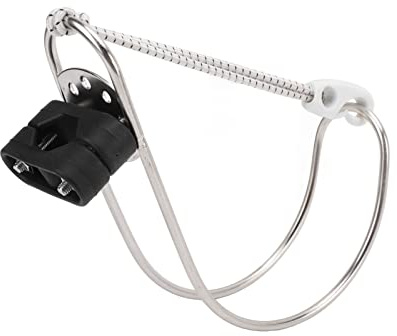 Generic Supporto per Salvagente a Ferro di Cavallo, Staffa per Salvagente Marino per Barche con Qualsiasi Regolazione dell'angolo, Supporto per in Acciaio Inossidabile con Superficie Lucida Lucida
