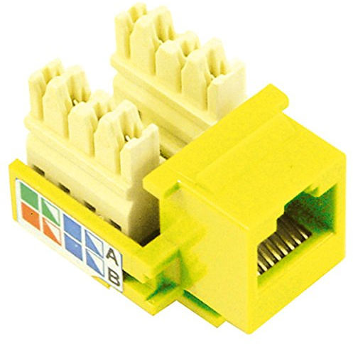 Electrovision Rj45 Keystone Jack. Bulk Yellow
