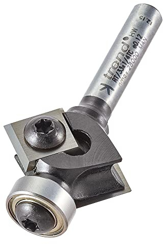 Trend Rota-Tip Guided Bevel Trimmer Router Cutter, 1/4 Inch Shank | Tungsten Carbide Guided Cutter For Accurate Bevel Trimming With 27mm Cut Diameter And 12mm Cut Length, RT/33X1/4TC