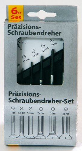 6er Feinmechaniker- Uhrmacher-Set Präzisions-Schraubendreher
