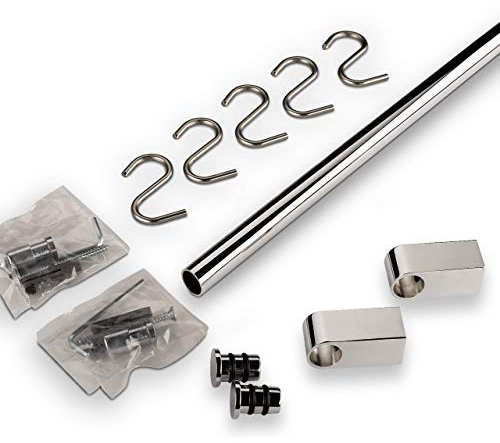 SO-TECH® Küchenreling Reling Set 600mm verchromt 16 mm Rohrdurchmesser