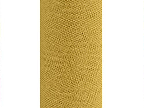 Creativery 9m Tüll Deko Stoff 15cm Tüllband Netz Rolle Tüllstoff Tütüs Hochzeit Gold 687