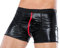 Andalea Men's Collection Herren Dessous Boxer-Shorts schwarz aus Wetlook Material mit Reißverschluss Männer Shorts Unterwäsche Größe: L/XL