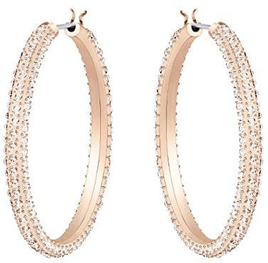 Swarovski Dextera Kreolen, Rosa, Roségold-Legierungsschicht