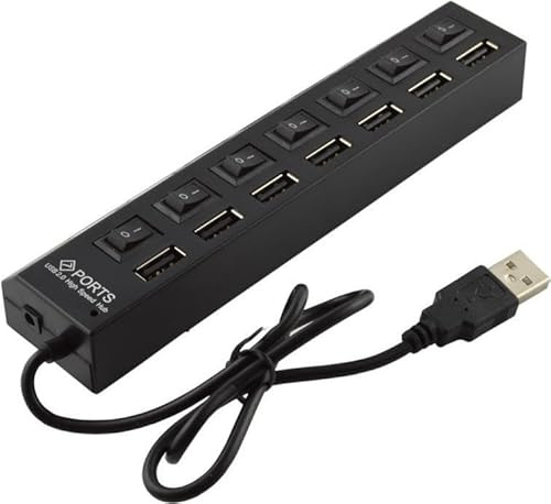 CoreParts USB to 7 Ports USB2.0 HUB Black Black, MSPP74014