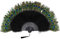 BABEYOND Pfau Feder Fächer Schwarz Marabou Feder Fächer 1920s Vintage Stil Retro Handfächer Damen Gatsby Kostüm Flapper Zubehör (Schwarzer Griff - Schwarz)