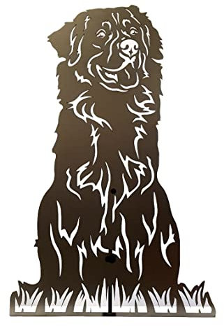 Berner Sennenhund Metallfigur Höhe ca. 80 cm Rostfigur Gartenstecker Rostdeko