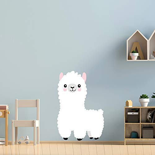 Baby LAMA - Wandtattoo Wandaufkleber Sticker Aufkleber Kinderzimmer Tiere Süße- erhältlich in vielen Größen (40 cm (B) x 60 (H) cm)