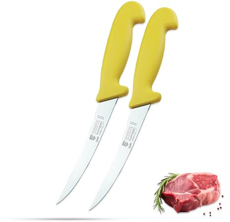 SMI 2 Pièces Solingen Couteau à Désosser 6 Pouce Flexible Couteaux à Désosser Couteau Cuisine Acier Inoxydable Couteau Boucher Made in Germany