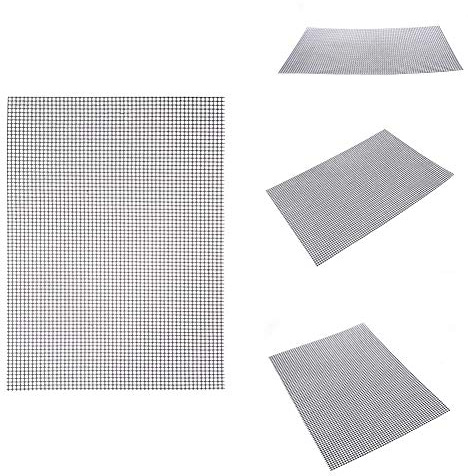 luckything Grillmatte, BBQ Grillmatte Antihaft Wiederverwendbar Grillmatten Backmatten Antihaft BBQ Grill Mesh Wiederverwendbare Grill Netz Matte Für Grillen, Kochen, Backen, Grill, 33 x 33 cm