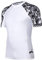 LAFROI Herren Kurzarm UPF 50+ Kompressionsshirt Rash Guard-CLY02D (Skull,LG)