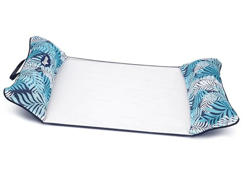 Aqua Monterey Deluxe 4 en 1 – Flotteur et hamac de Piscine de qualité hôtelière – Flotteurs de Piscine gonflables Multi-usages pour Adultes – Matériau breveté épais et Anti-adhésif en PVC – Fougère
