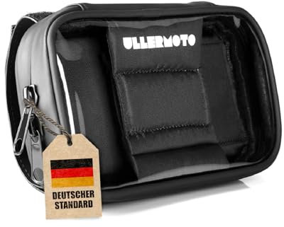 Ullermoto Super-Sportive Support de Téléphone Portable pour Moto Sportive [Guidon Moignon] – Porte Téléphone Moto Étanche, Support Téléphone Scooter 125, Support Smartphone Moto Taille XL Pro Black