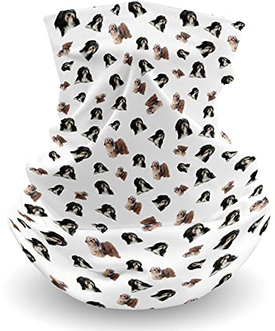 Multifunktionstuch | Schlauchschal | Bandana | Halstuch Fotodruck Damen, Herren, Kinder | Motiv: Hund Tibet Terrier 01