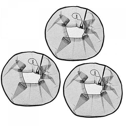 sourcing map Electric Fan Dust Cover 16 Inch Washable Dustproof Guard Mesh Net for Protection, Black Pack of 3